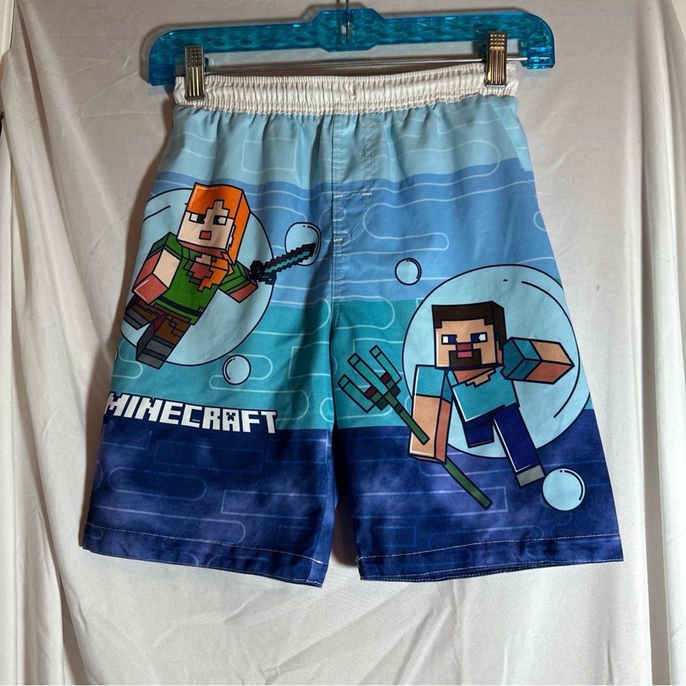 Minecraft Size 7 Kids Boys Swim Trunks